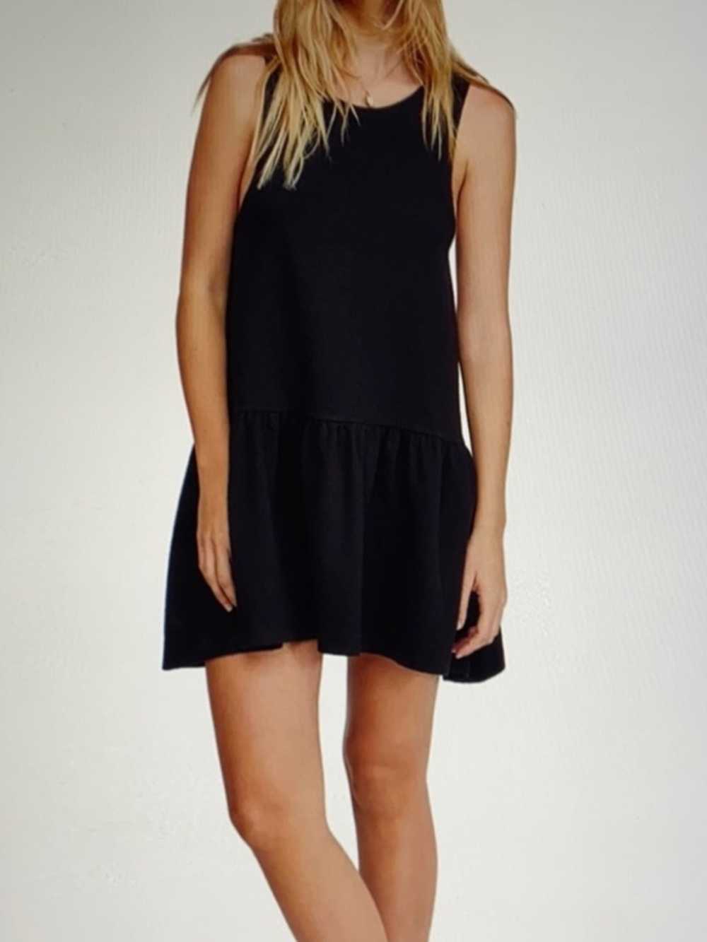 Free People easy street mini dress black size Small cotton blend